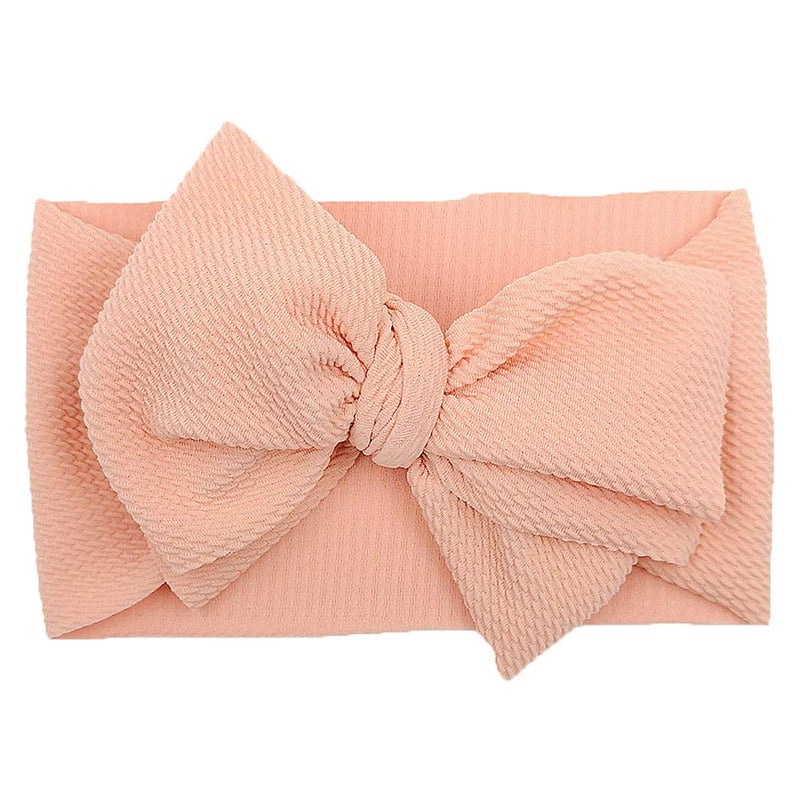 KIDOCHEESE Big Bows Headbands with Elastics Nylon Oversized Head Wraps and Large Hair Accessories for Newborns, Infants, Toddlers, and Kids - Image 2